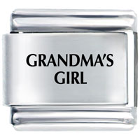 Italian Charms - grandma's girl laser italian charm Image.