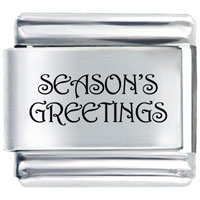 Italian Charms - seasons greetings laser italian charm Image.