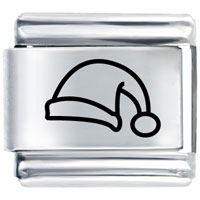 Italian Charms - laser christmas santa hat italian charm Image.