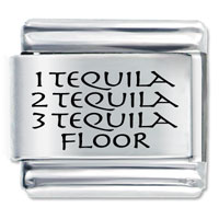 Italian Charms - tequila floor laser italian charm Image.