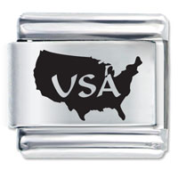 Italian Charms - lase usa laser italian charm Image.