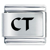 Italian Charms - ct connecticut state laser italian charm Image.