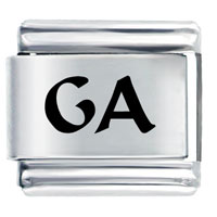 Italian Charms - ga georgia state laser italian charm Image.
