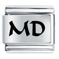 Italian Charms - md maryland state laser italian charm Image.