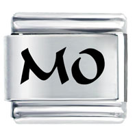 Italian Charms - mo missouri state laser italian charm Image.