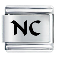 Italian Charms - laser nc north carolina italian charm Image.