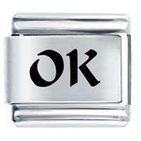 Italian Charms - ok oklahoma state laser italian charm Image.