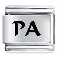 Italian Charms - pa pennsylvania state laser italian charm Image.