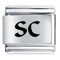 Italian Charms - sc south carolina laser italian charm Image.