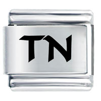 Italian Charms - tn tennessee state laser italian charm Image.