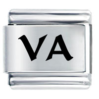 Italian Charms - va virginia state laser italian charm Image.