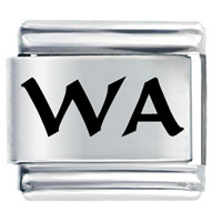 Italian Charms - wa washington state laser italian charm Image.