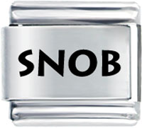 Italian Charms - snob laser italian charm Image.