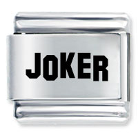 Italian Charms - joker laser italian charm Image.