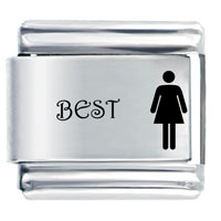 Italian Charms - best girl first half friendship italian charms Image.