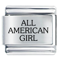 Italian Charms - all american girl laser italian charm Image.