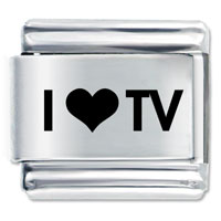 Italian Charms - i heart tv laser italian charm Image.