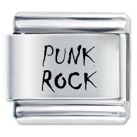 Italian Charms - punk rock laser italian charm Image.
