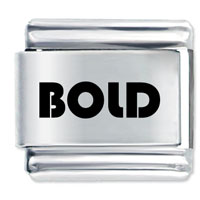 Italian Charms - bold laser italian charm Image.