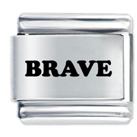 Italian Charms - brave laser italian charm Image.