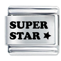 Italian Charms - super star laser italian charm Image.