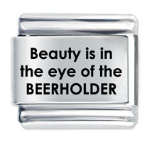 Italian Charms - beauty is in the eye laser italian charm Image.