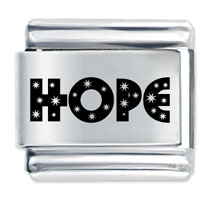 Italian Charms - hope laser italian charm Image.
