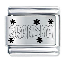 Italian Charms - grandma laser italian charm l_p0942 Image.