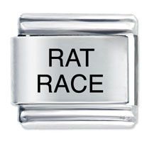 Italian Charms - rat race laser italian charm Image.