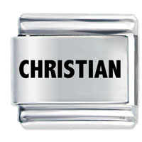 Italian Charms - christian laser italian charm Image.