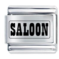 Italian Charms - saloon laser italian charm Image.