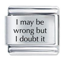 Italian Charms - i may emerald color be wrong laser italian charm Image.