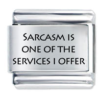 Italian Charms - sarcasm services laser italian charm Image.