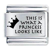 L_P1094: what a princess looks like laser italian charm Image.