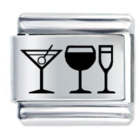 Italian Charms - drinks laser italian charm Image.