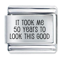 Italian Charms - it took me 50 years laser italian charm Image.