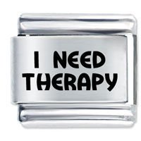 Italian Charms - i need therapy laser italian charm Image.