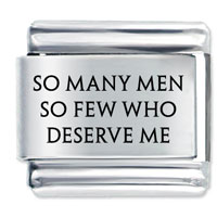 Italian Charms - so many men laser italian charm Image.
