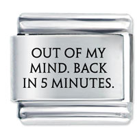 Italian Charms - out of my mind laser italian charm Image.