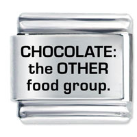Italian Charms - chocolate laser italian charm Image.
