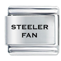 Italian Charms - steeler fan laser italian charm Image.