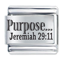 Italian Charms - purpose from god laser italian charm Image.