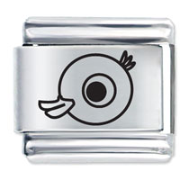 Italian Charms - rubber ducky face laser italian charm Image.