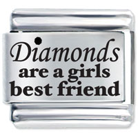 Italian Charms - girls best friend laser italian charm Image.