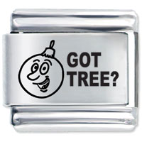 Italian Charms - got tree christmas ornament laser italian charm Image.