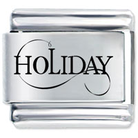 Italian Charms - holiday laser italian charm Image.