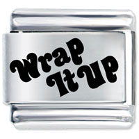 Italian Charms - wrap it up laser italian charm Image.