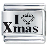 Italian Charms - i love christmas laser italian charm l_p1297 Image.