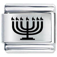 Italian Charms - hanukkah menorah symbol laser italian charm Image.