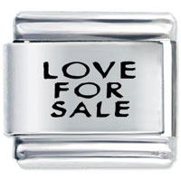 Italian Charms - love for sale laser italian charm Image.